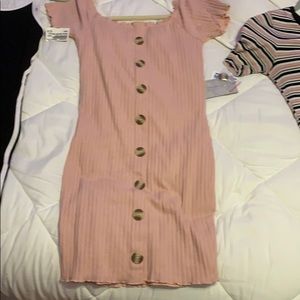 Skintight pink dress